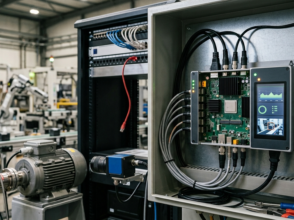 Local Edge AI device processing data without constant cloud connection