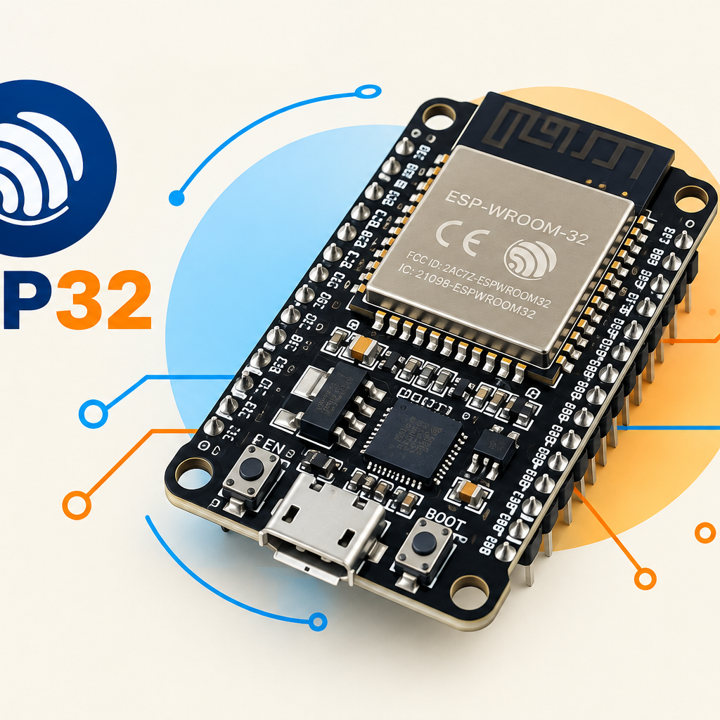 ESP32 development board with ESP-WROOM-32 Wi-Fi and Bluetooth microcontroller